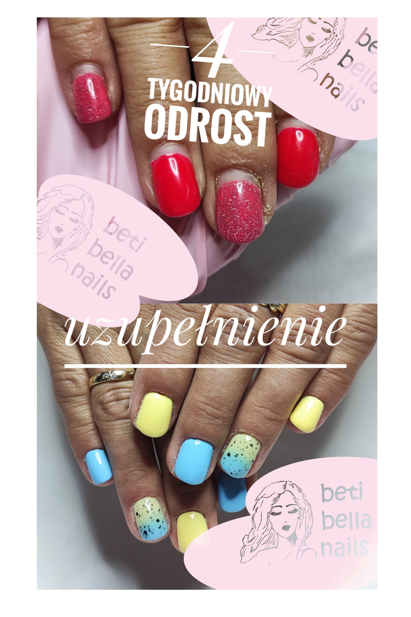 uzupełnienie krótkich paznokci